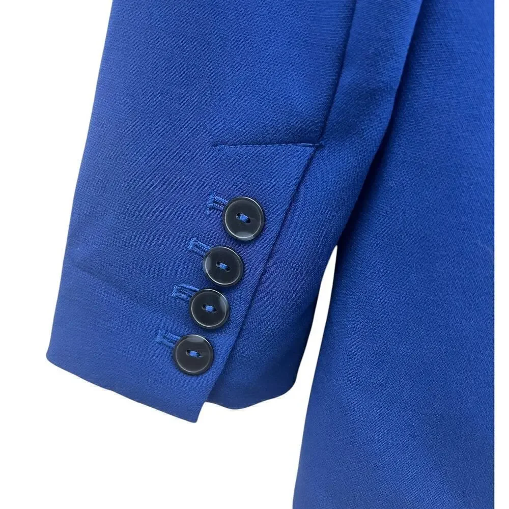 Anthropologie Maeve Double-Breasted Blazer in Blue size 4